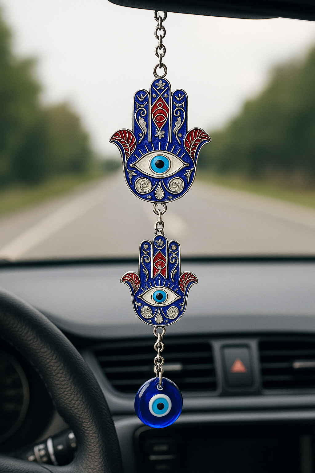 🧿✨ Evil Eye Hamsa Metal Hanging