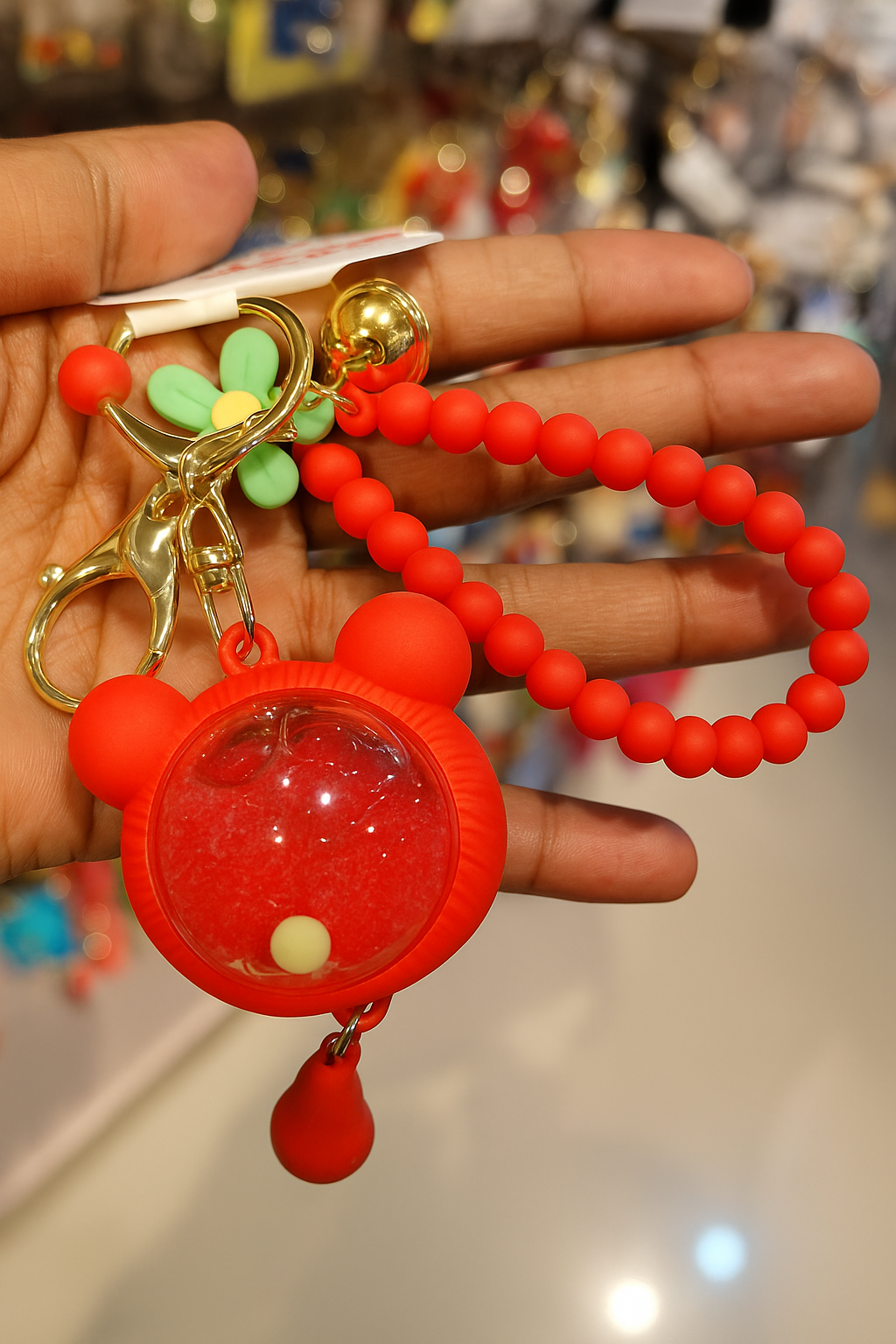 Cute Red Bear Keychain