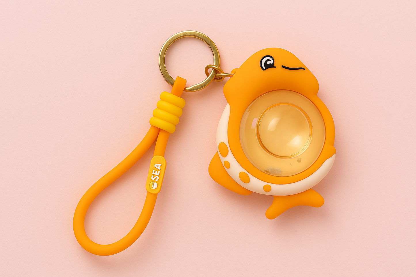 Cute Orange Fish Keychain
