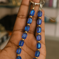 Blue Crystal Beaded Phone Charm
