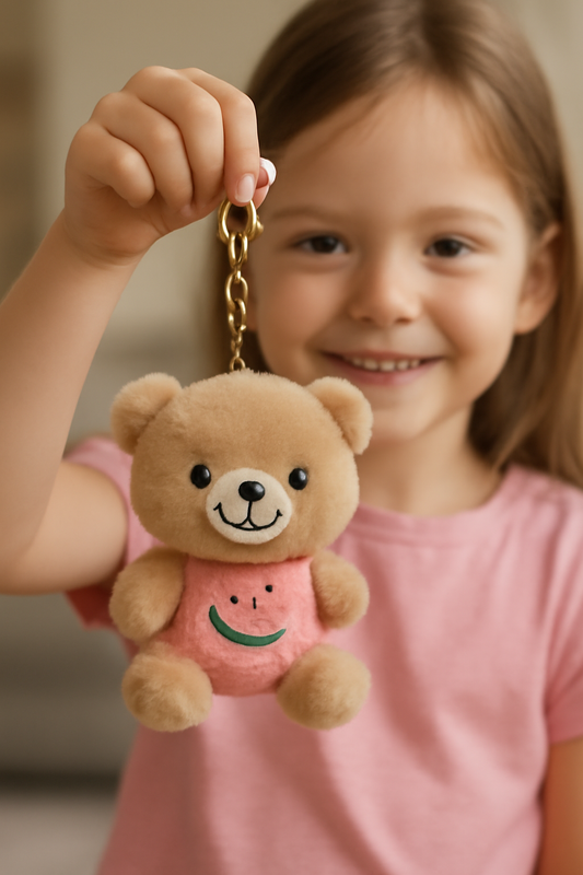 Cute Teddy Bear Keychain for Kids
