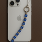 Blue Crystal Beaded Phone Charm