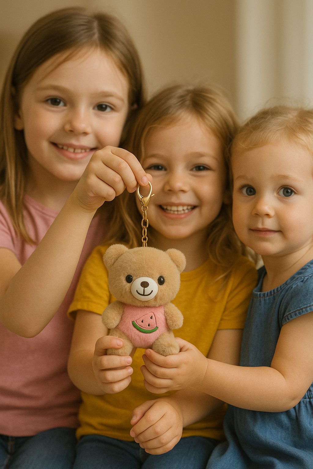 Cute Teddy Bear Keychain for Kids