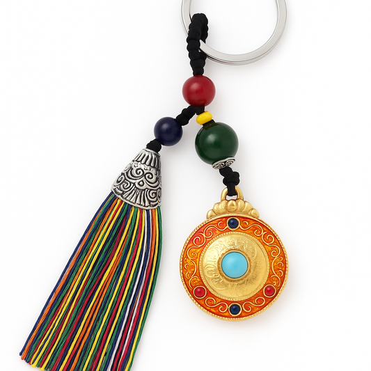 Tibetan Multicolor Tassel Keychain