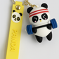 Cute Panda Weightlifter Keychain