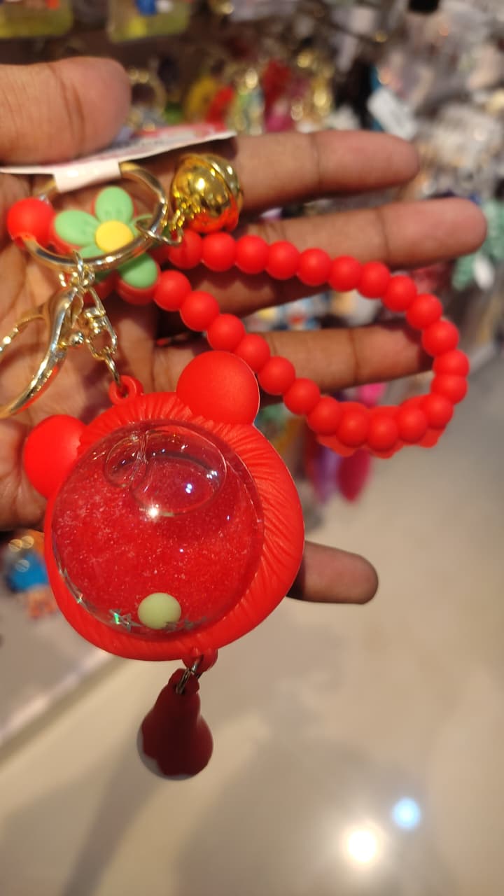 Cute Red Bear Keychain