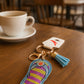 Colorful Rhinestone Flip-Flop Keychain