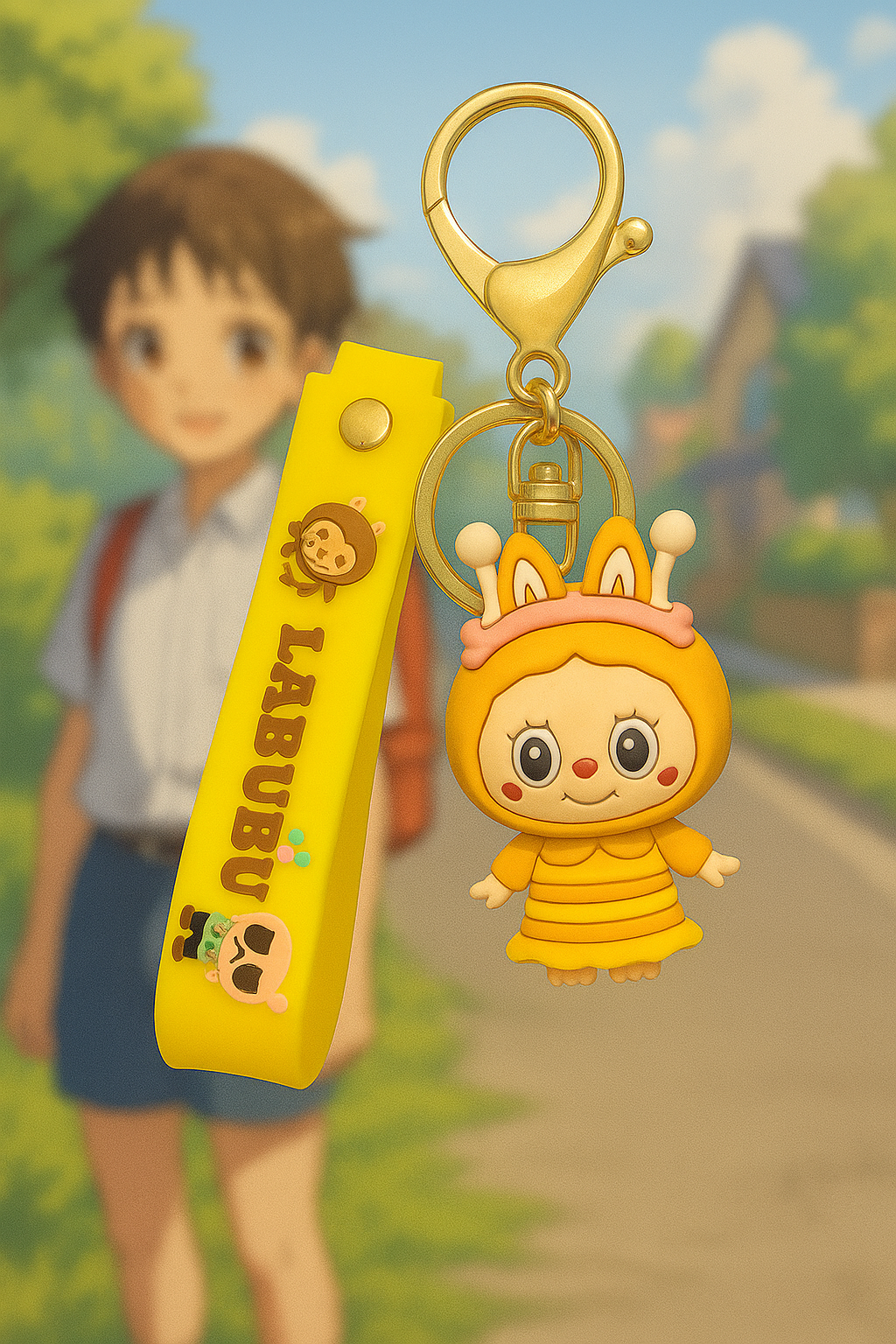 Labubu Bee Costume Keychain