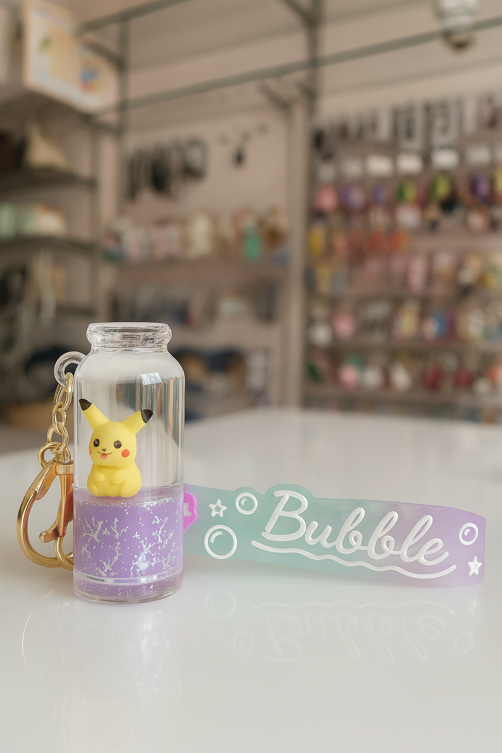 Pikachu “Bubble Bottle” Keychain