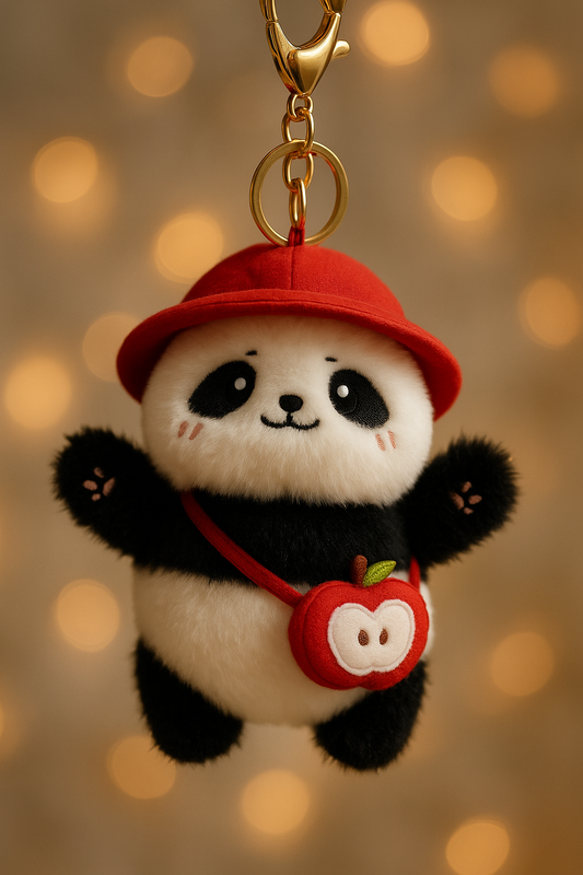 Cute Panda Plush Keychain