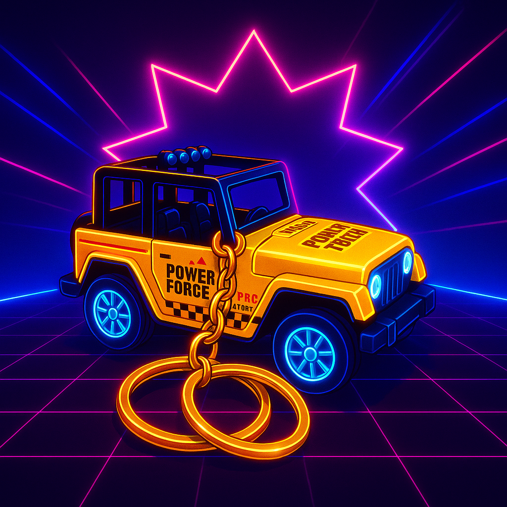 Power Force Jeep Keychain