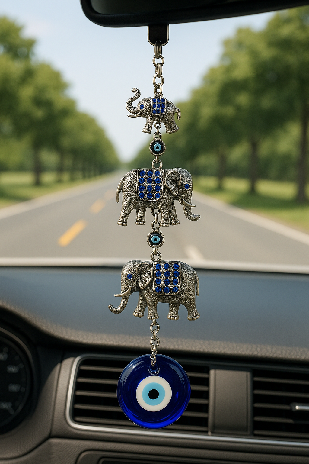 Evil Eye Elephant Hanging