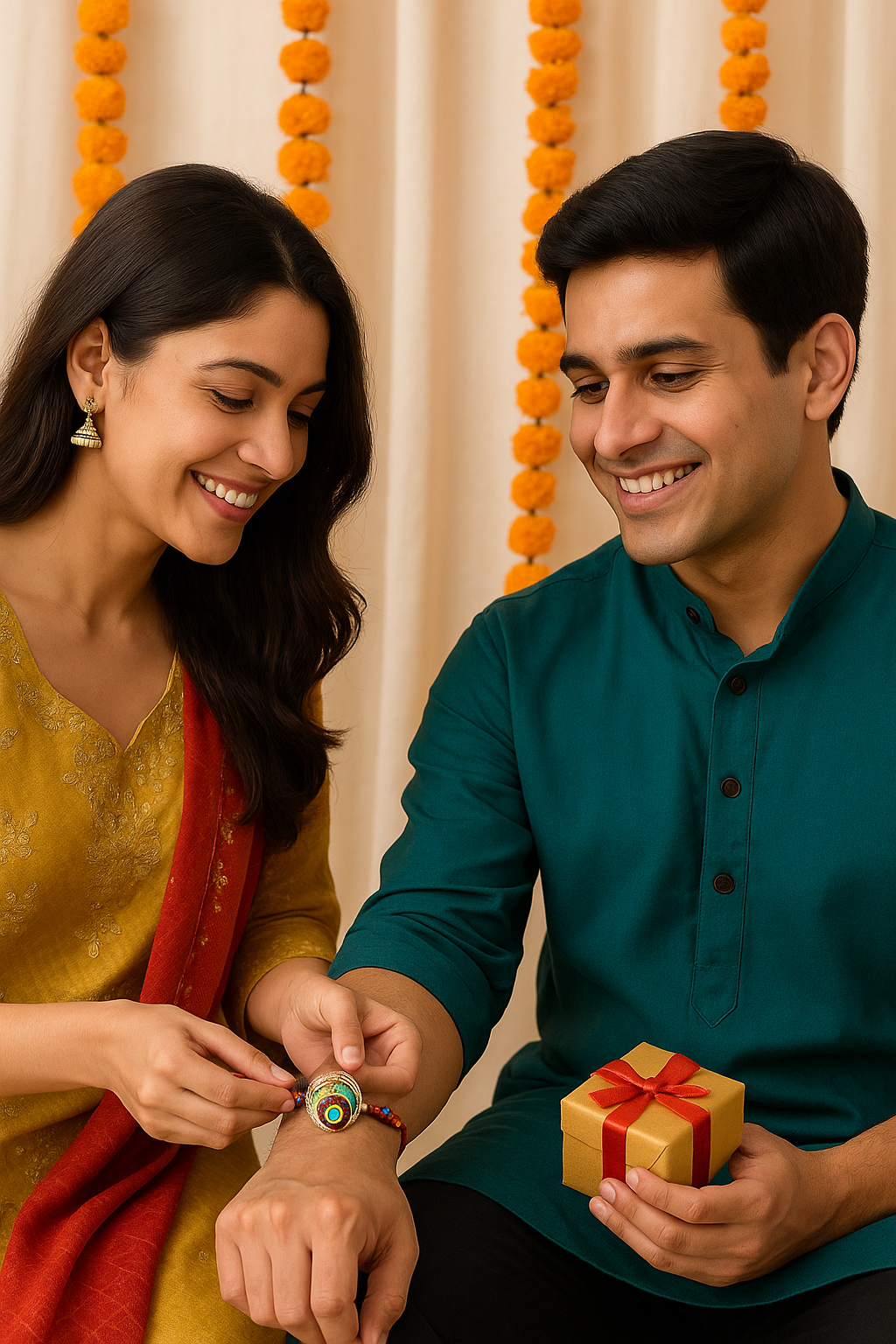 🌈 Designer Peacock Rakhi for Brother
