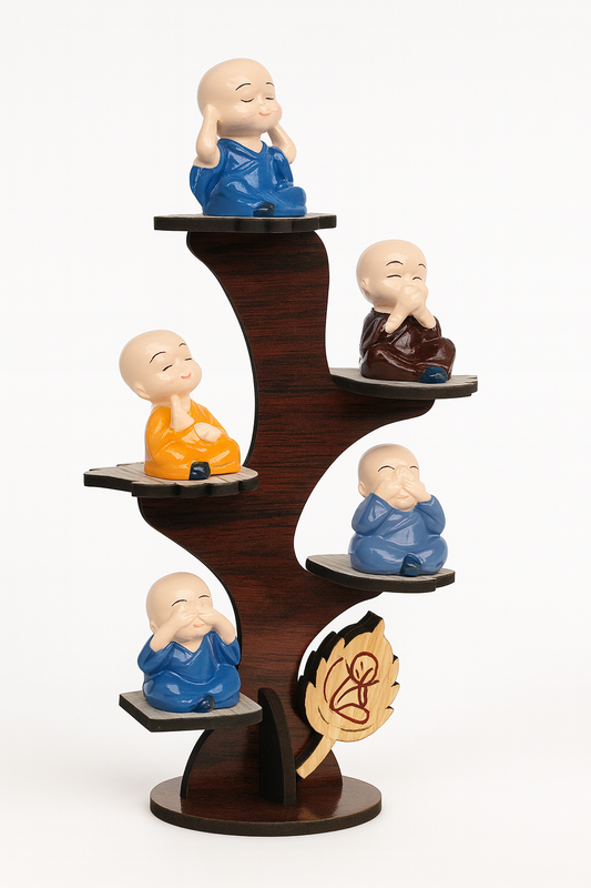 🧘 Peaceful World Monk Figurine Set