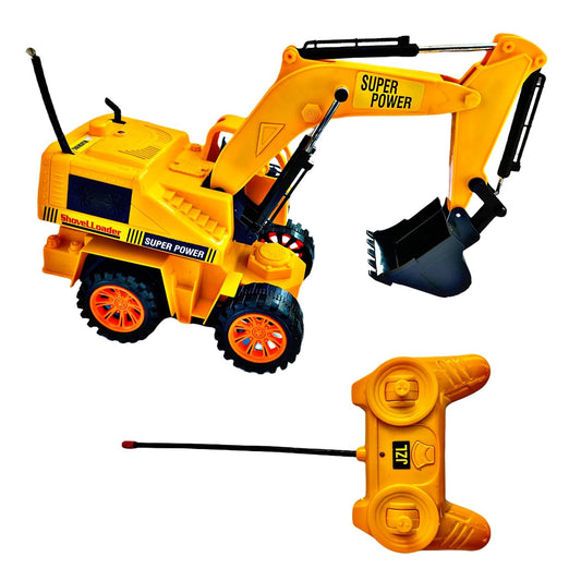 Remote Control Battery Operated Jcb Truck Moving Parts Forward/Backwards/Construction Vehicle Machine Toy For Kids - Multicolor