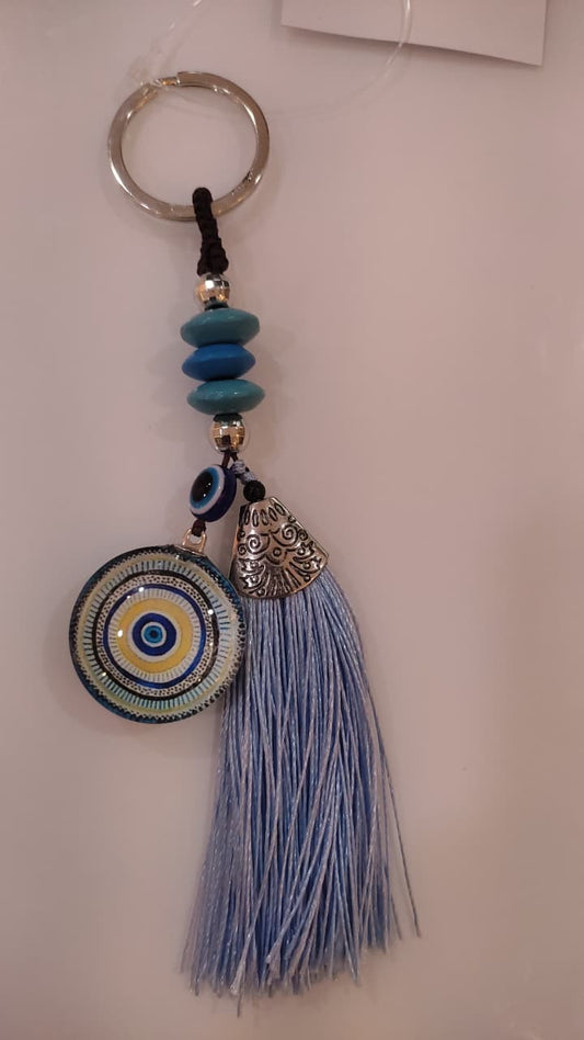 Evil Eye Tassel Keychain