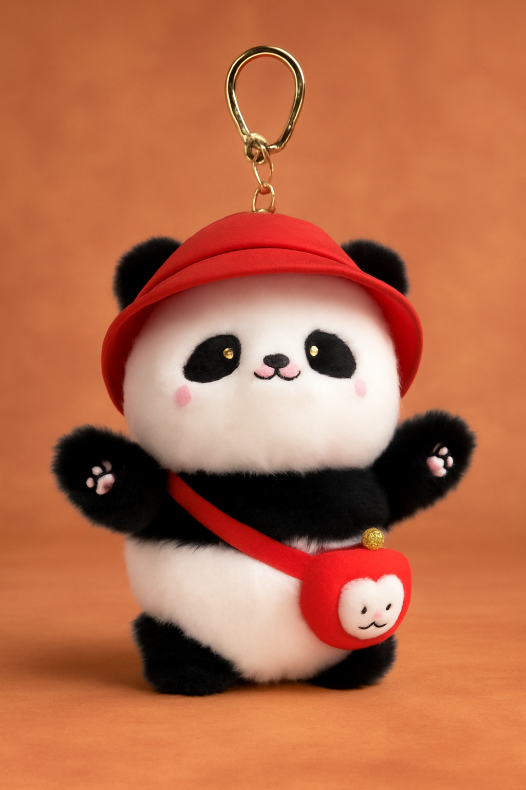 Cute Panda Plush Keychain