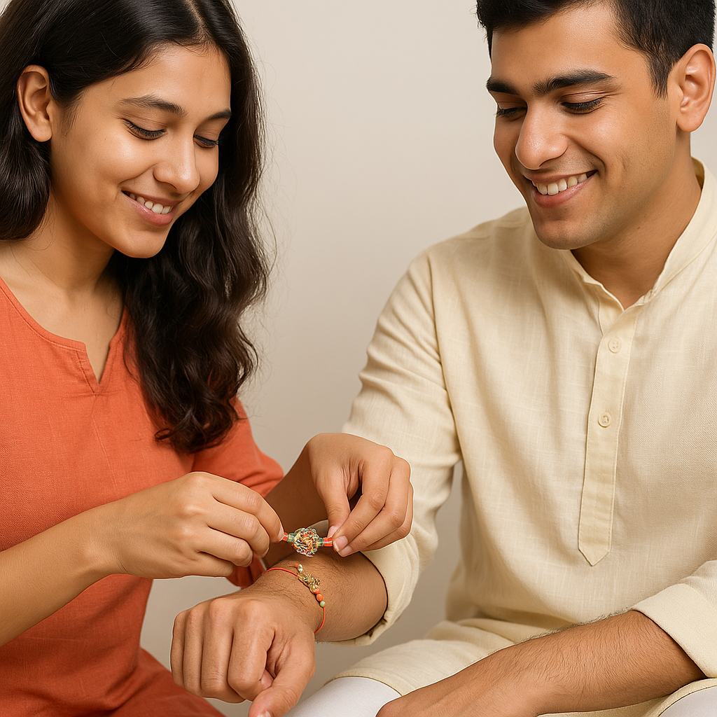 Designer Floral Rakhi Combo 💖