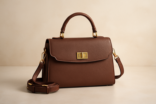 Premium Brown Structured Handbag