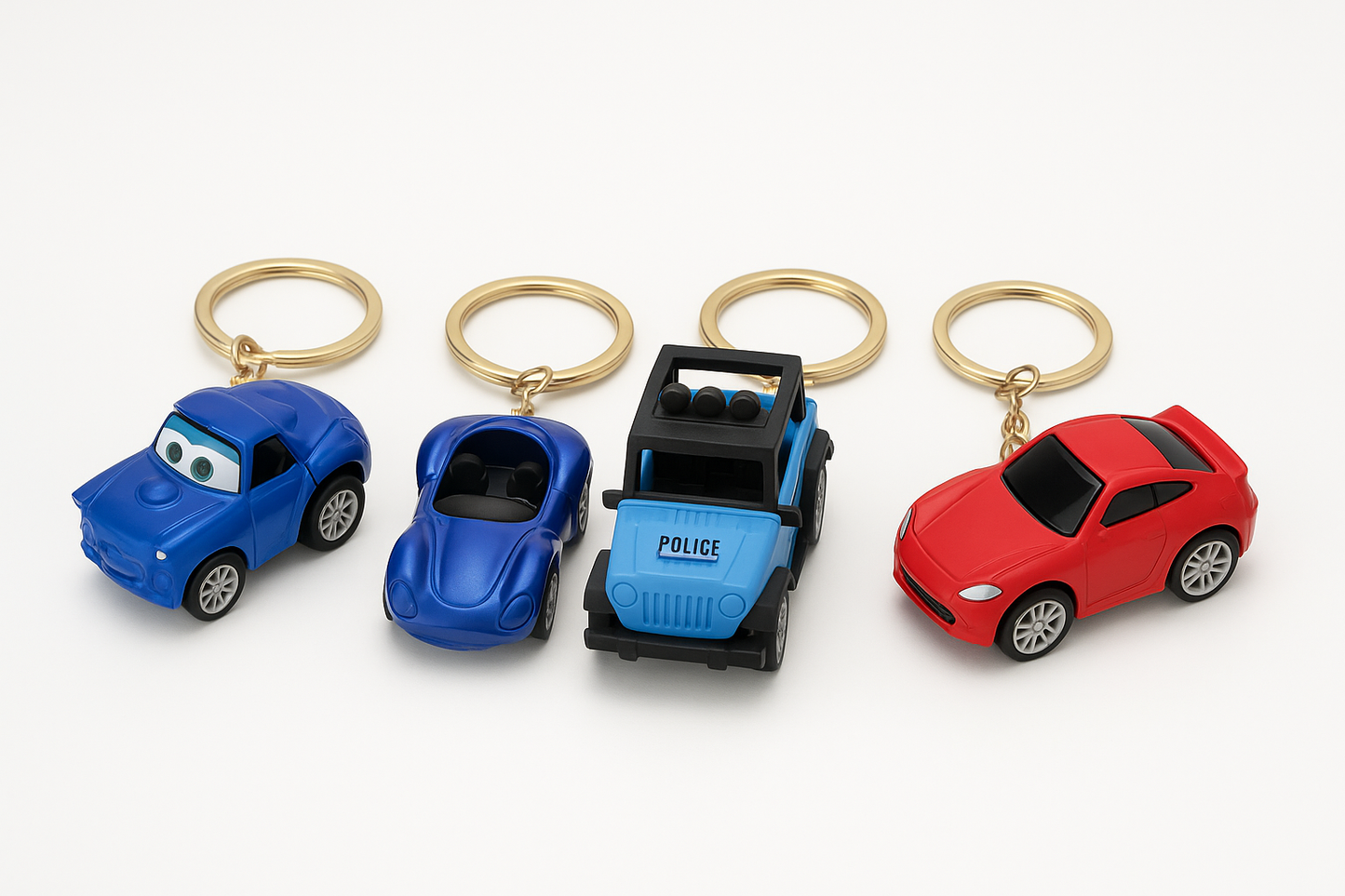 Car Shape Keychain Toys for Kids - 8 variant