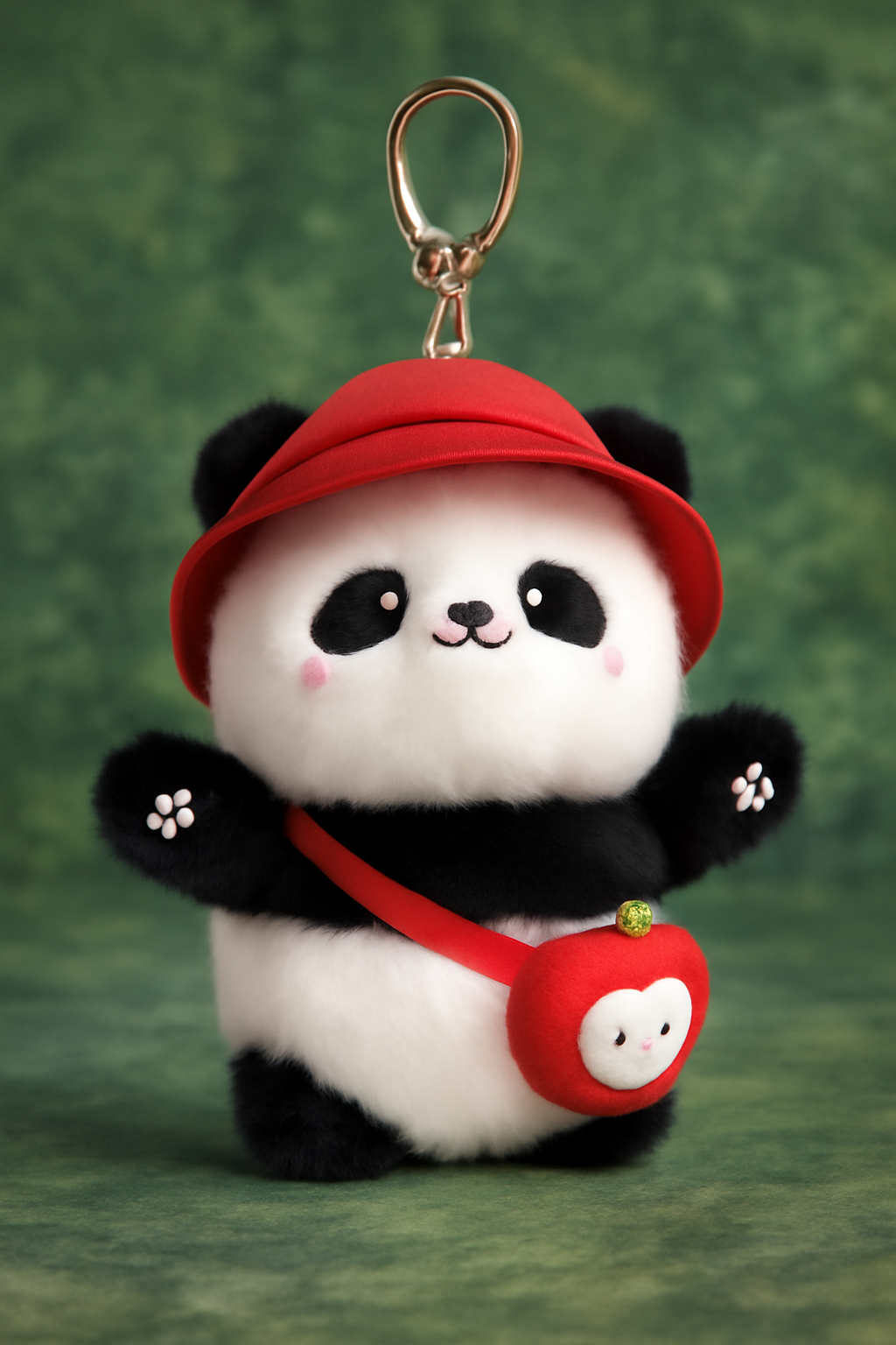 Cute Panda Plush Keychain