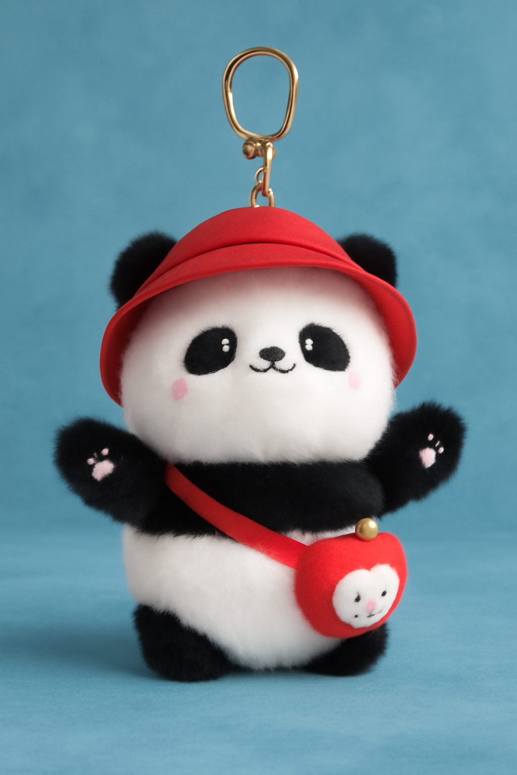 Cute Panda Plush Keychain