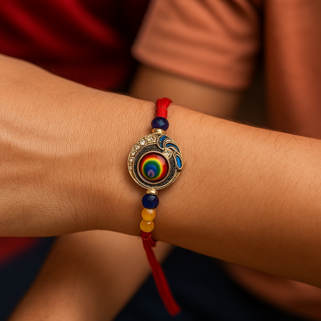 🌈 Designer Peacock Rakhi for Brother