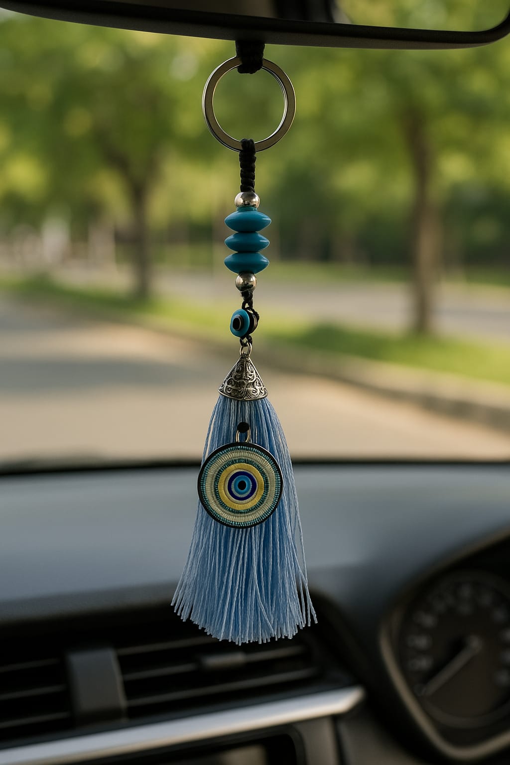 Evil Eye Tassel Keychain