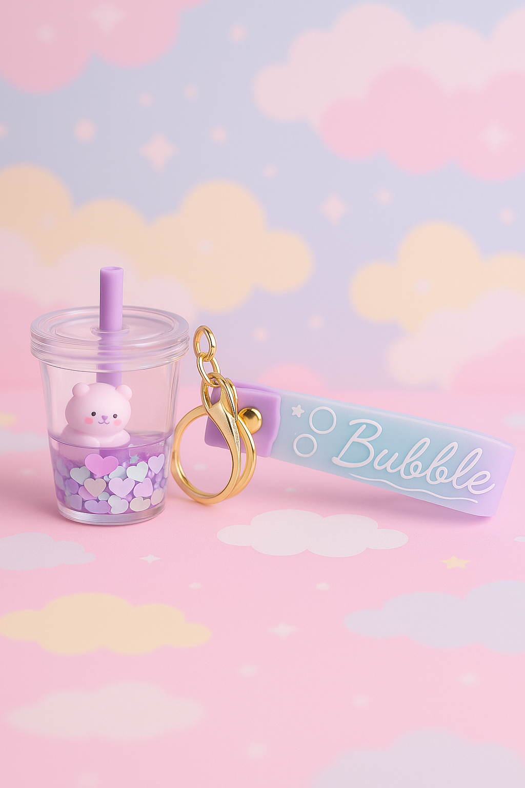 Bubble Bear Boba Cup Keychain