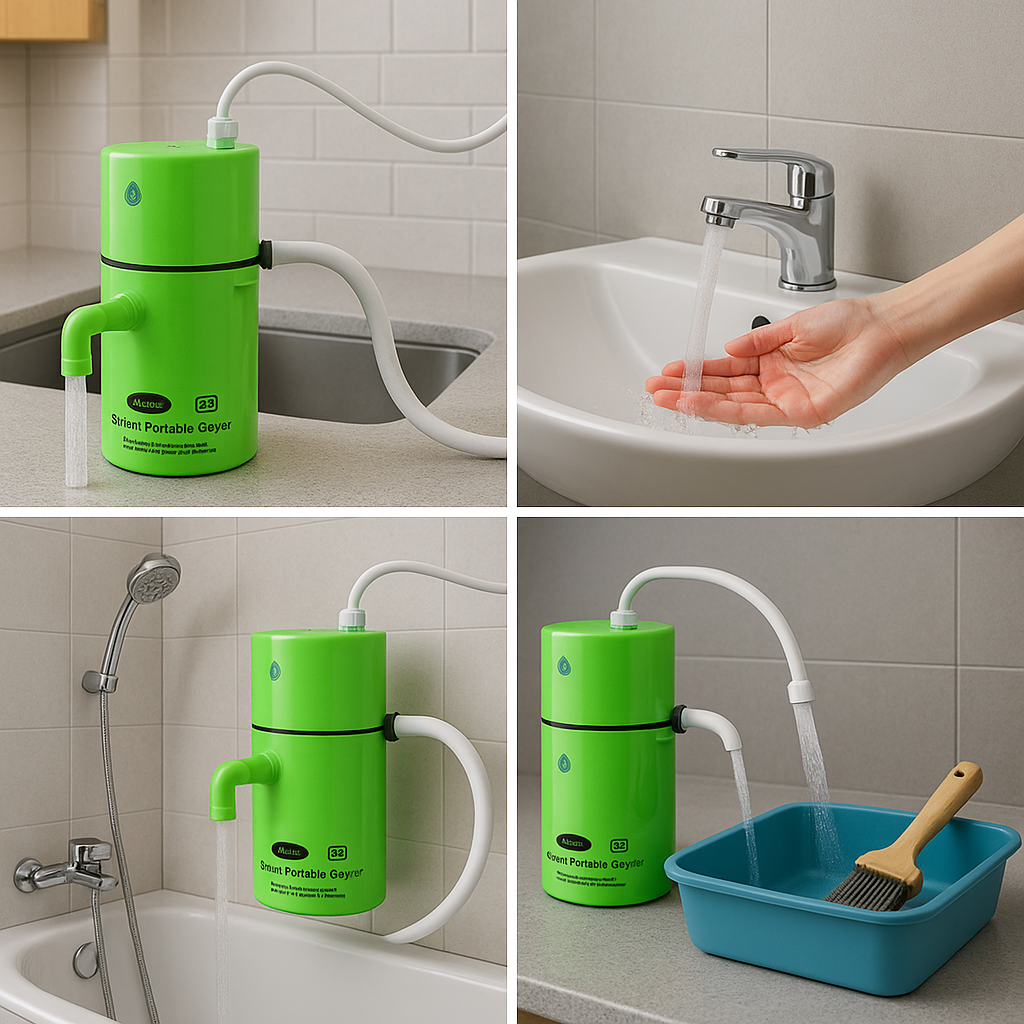 Smart Portable Instant Water Geyser for Kitchen, Bathroom & Cleaning