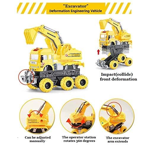 Friction Powered Engineering Excavator Truck for Kids Boys Girls