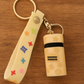 Trendy Beige Silicone Keychain