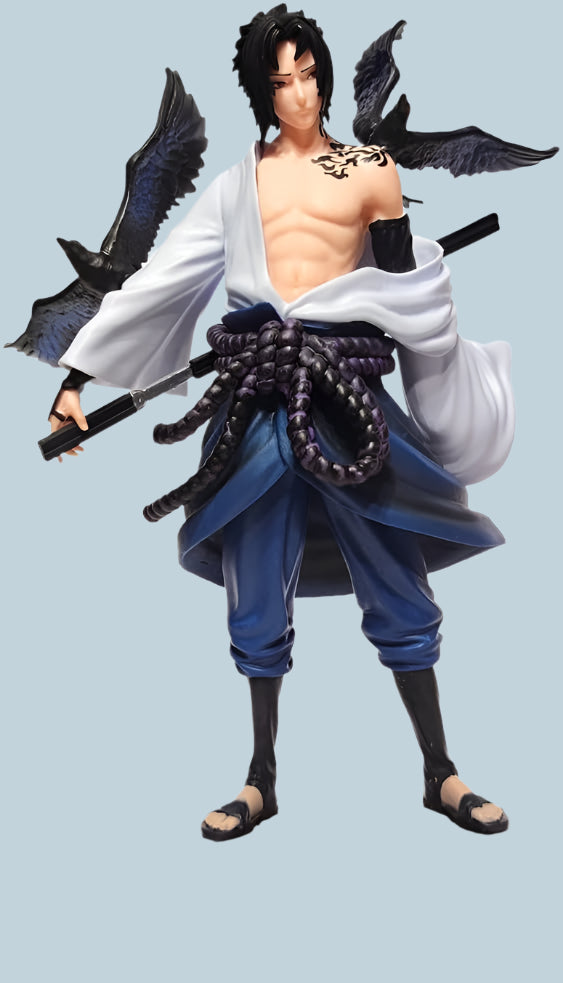 Sasuke Uchiha Action Figure with Crows