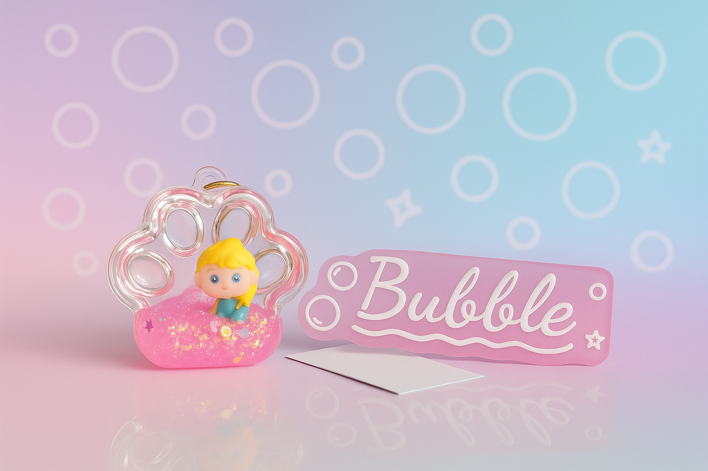Bubble Girl Keychain