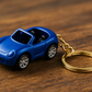 Blue Sports Car Keychain