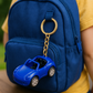 Blue Sports Car Keychain