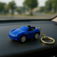 Blue Sports Car Keychain
