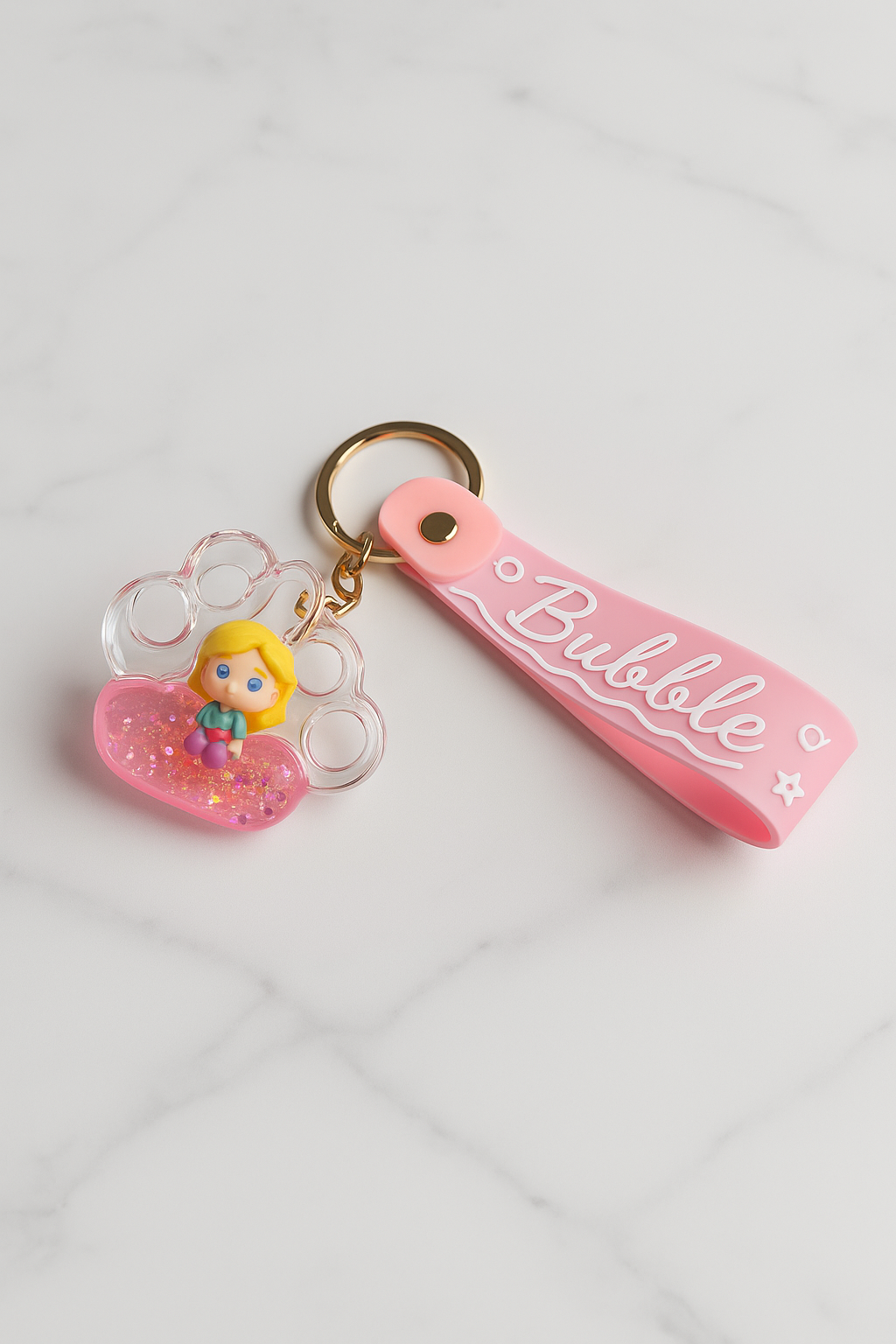 Bubble Girl Keychain