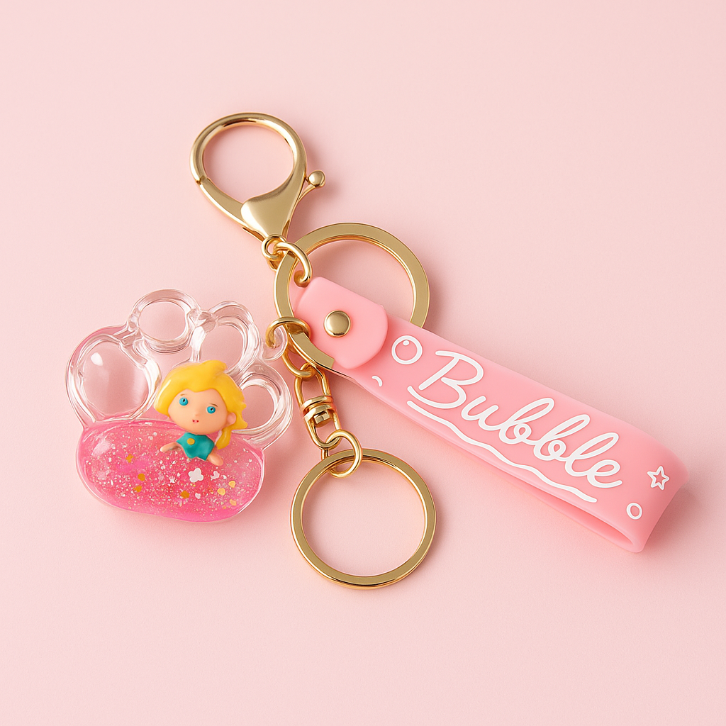 Bubble Girl Keychain