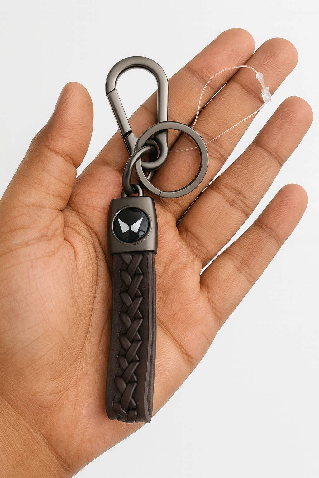 Premium Braided Leather Keychain