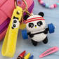 Cute Panda Weightlifter Keychain