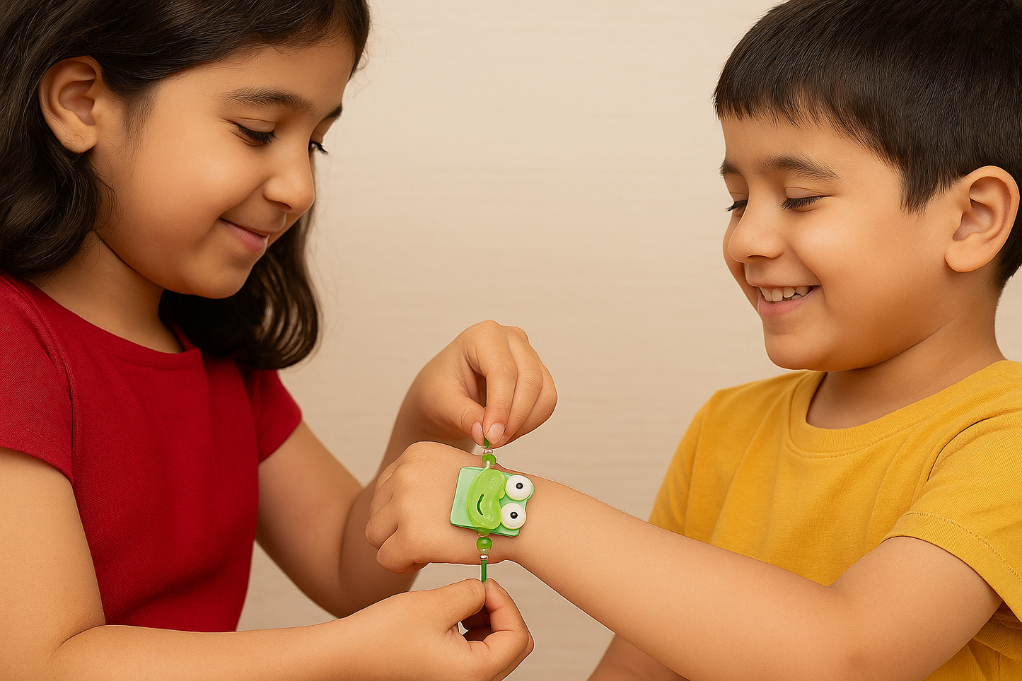 Cute Frog Rakhi for Kids 🧒 – Soft Rubber Cartoon Design
