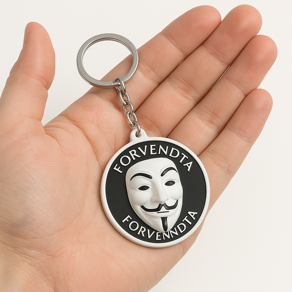 Anonymous Mask Keychain