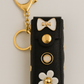 Black Bow & Pearl Mini Pouch Keychain