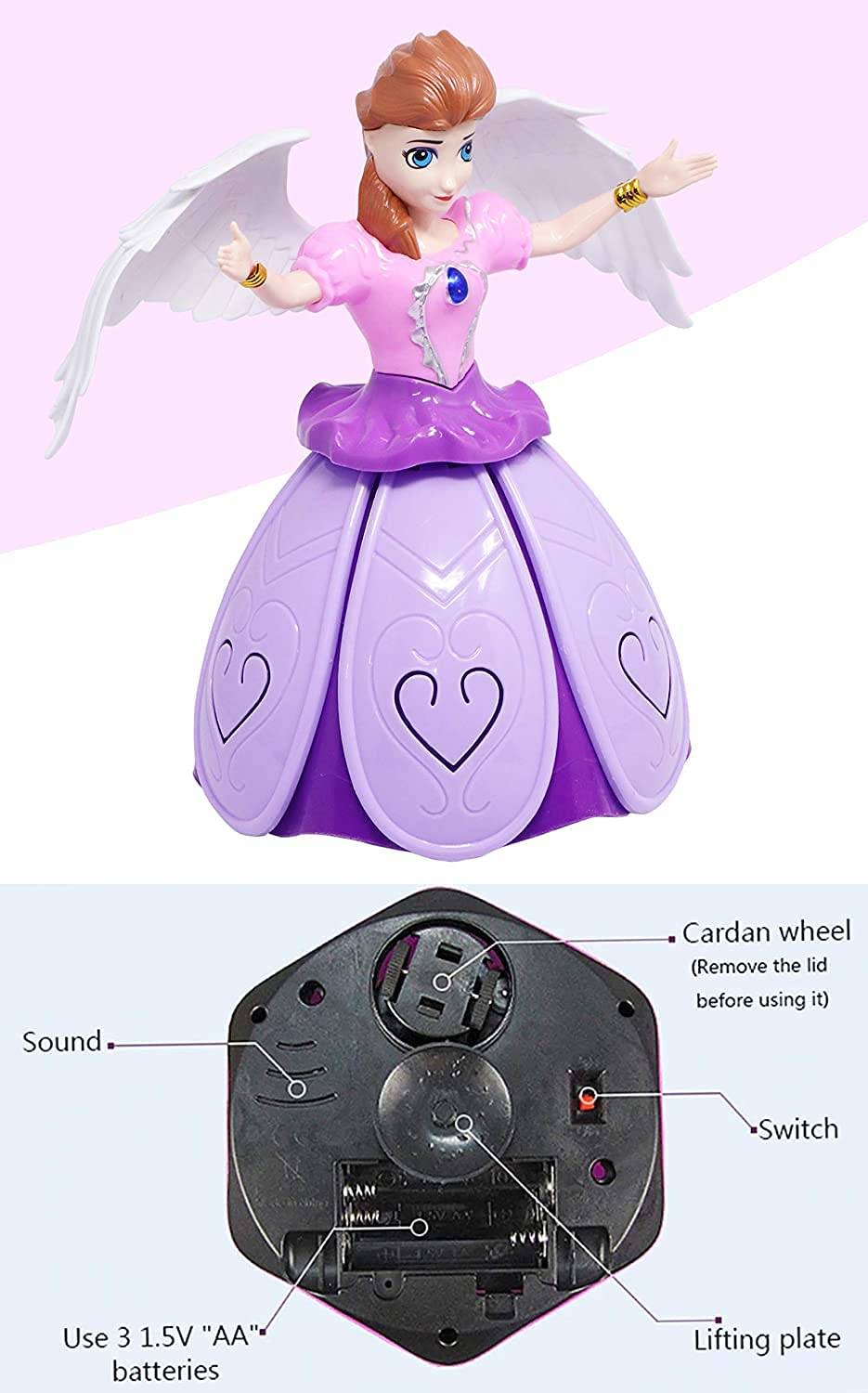 Angel Girl Musical Dancing Rotating Toy