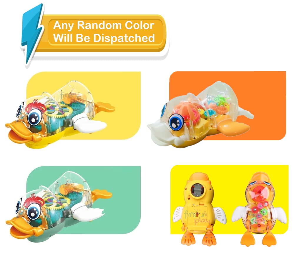 Bump n Go 3D Gear Transparent Duck Toy