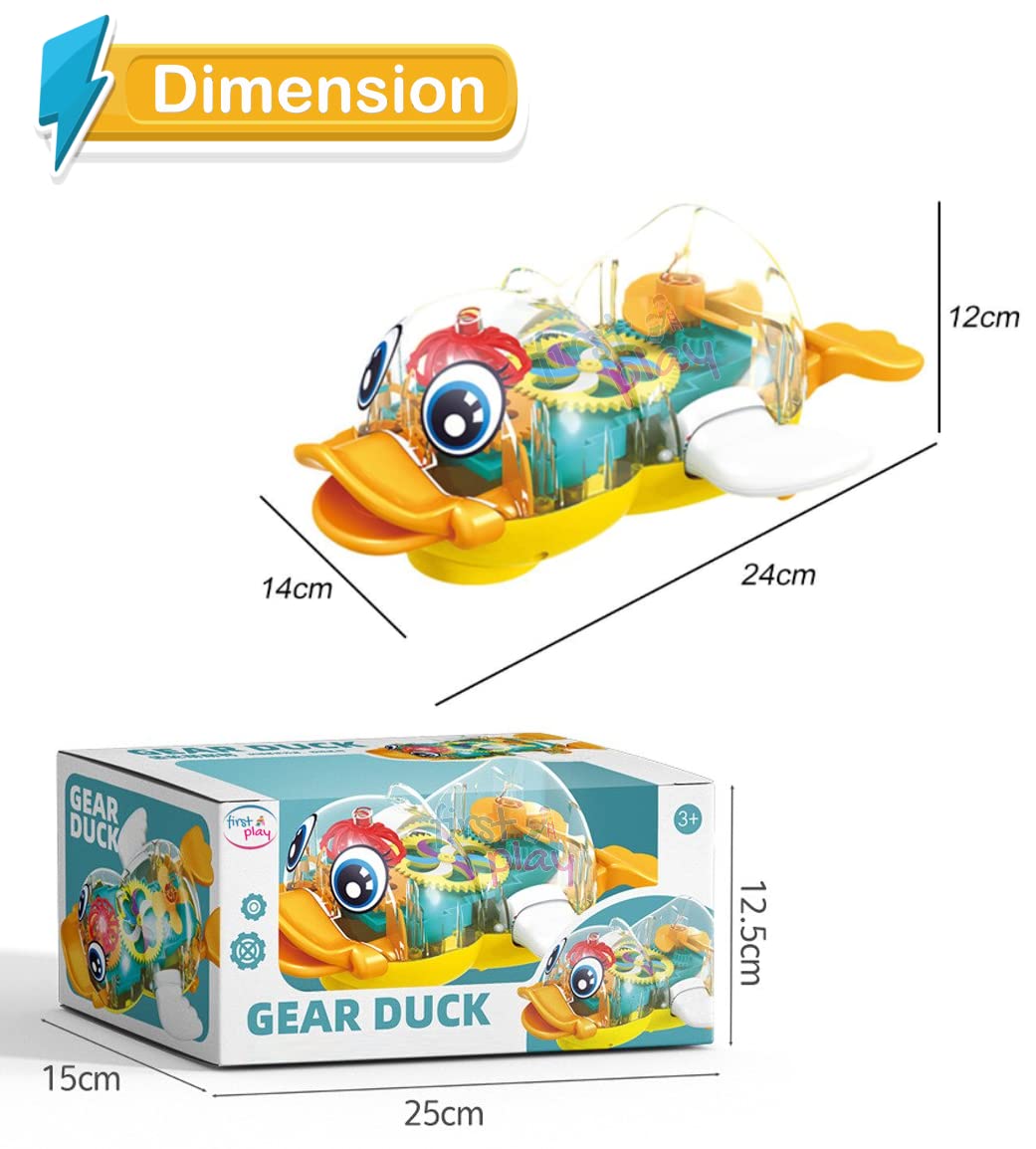 Bump n Go 3D Gear Transparent Duck Toy