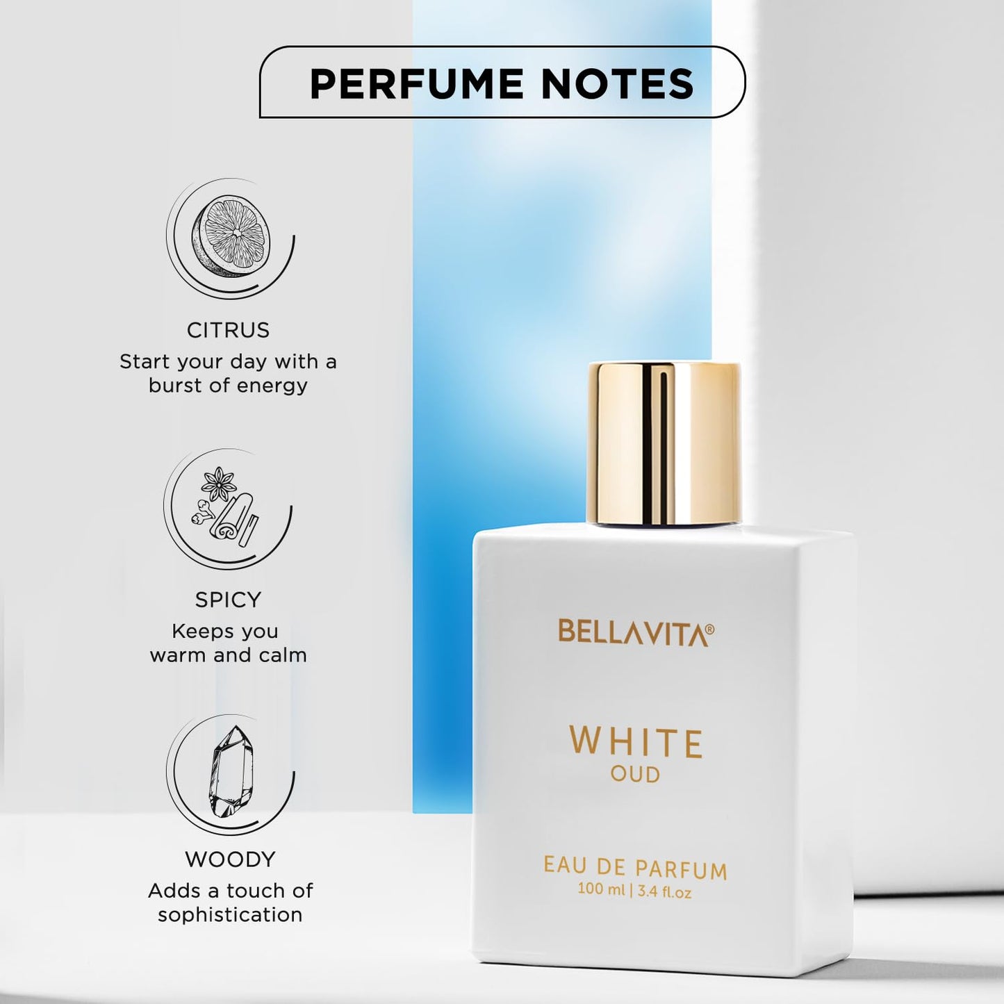 Bella Vita White Oud Unisex Perfume Gift for Men & Women