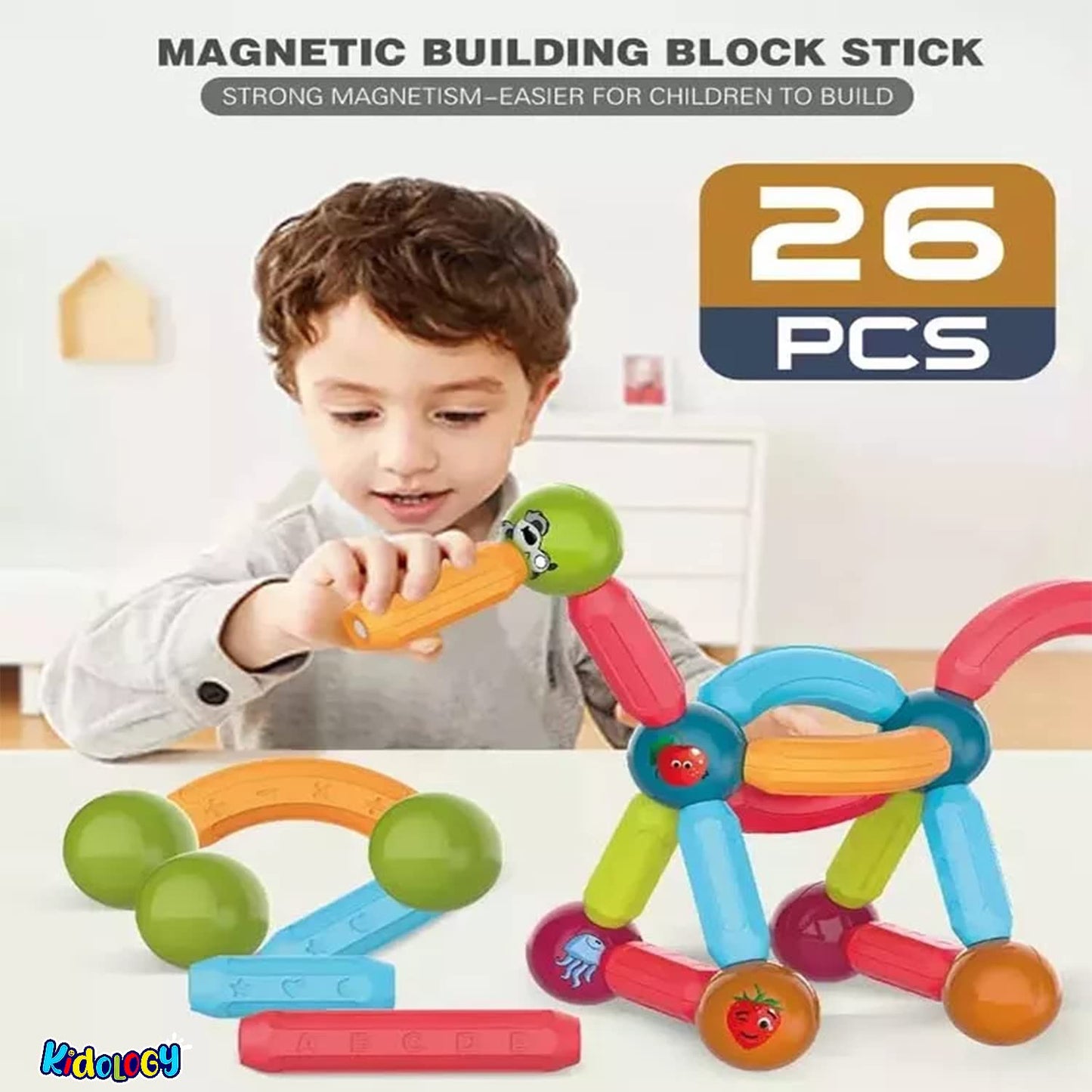 DIY Magnetic Sticks and Balls Building Blocks Toys -