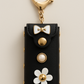 Black Bow & Pearl Mini Pouch Keychain